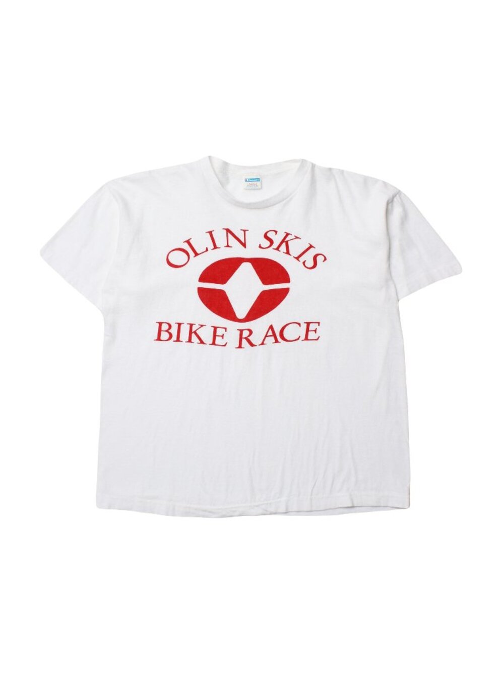 70s Champion Olin Skis Bike Race Tee L